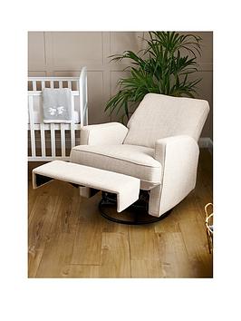 Product photograph of Obaby Madison Swivel Glider Recliner Chair - Oatmeal from very.co.uk