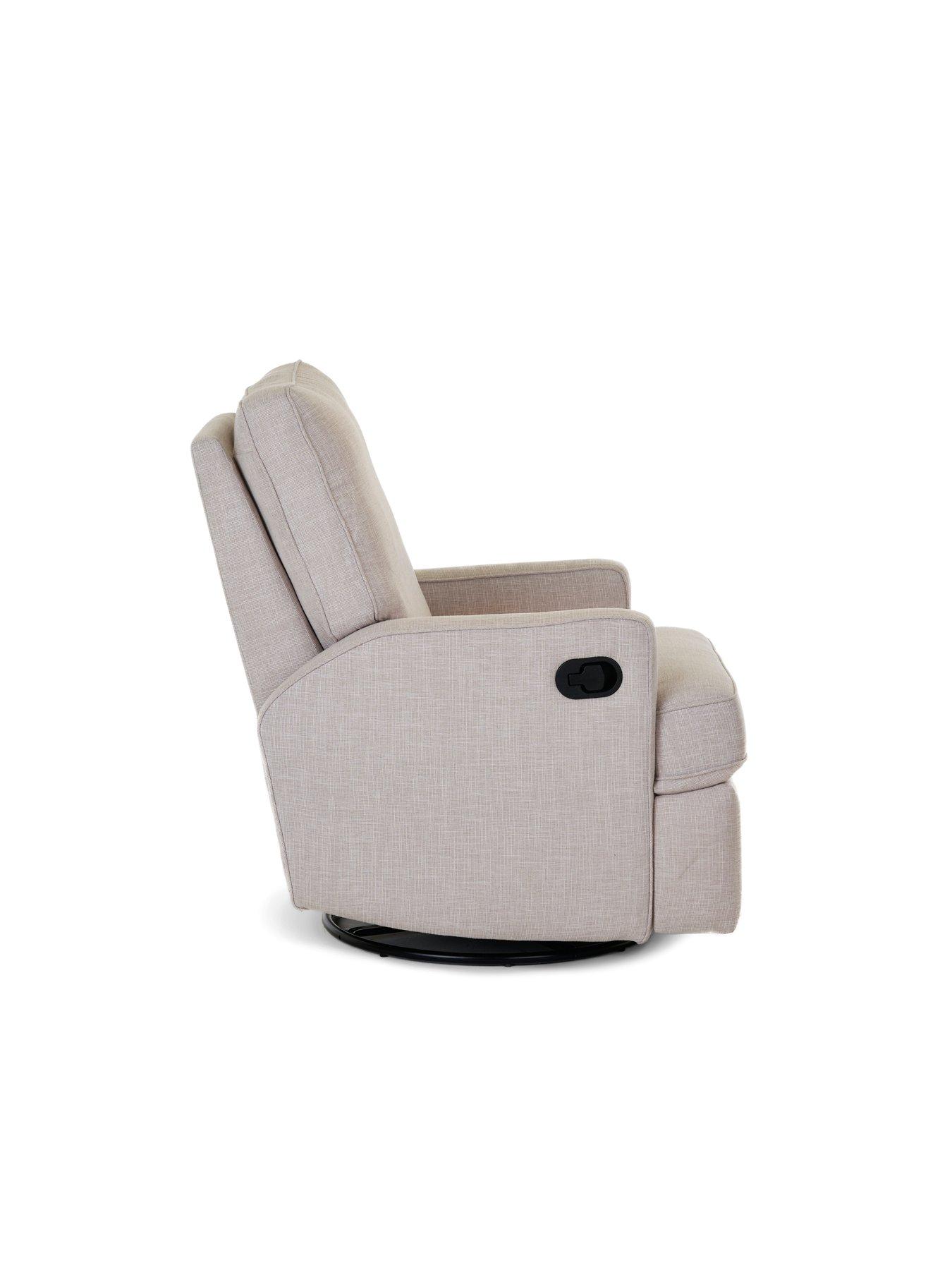Image 4 of 6 of Obaby Madison Swivel Glider Recliner Chair - Oatmeal