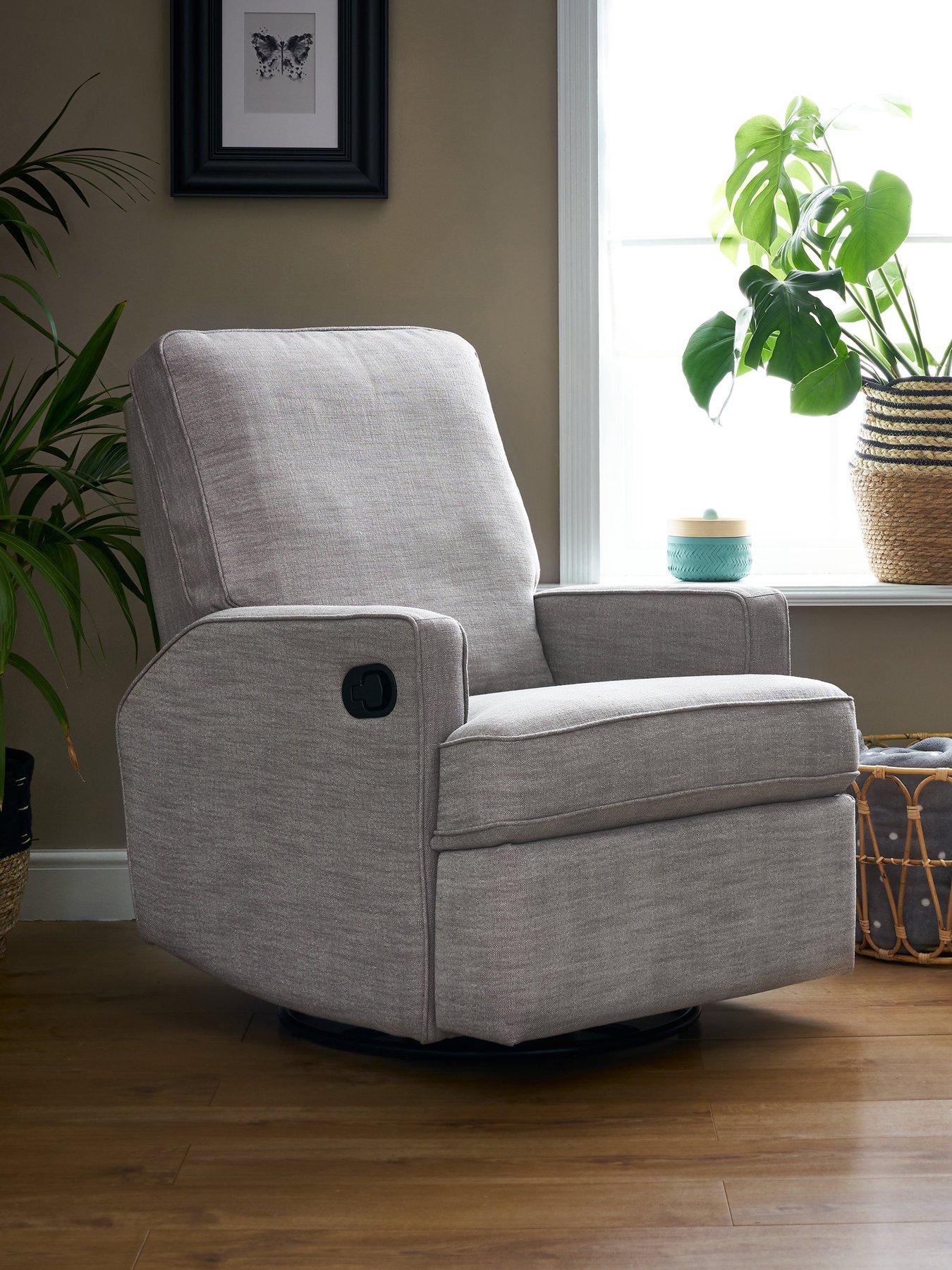 Obaby Madison Swivel Glider Recliner Chair - Pebble