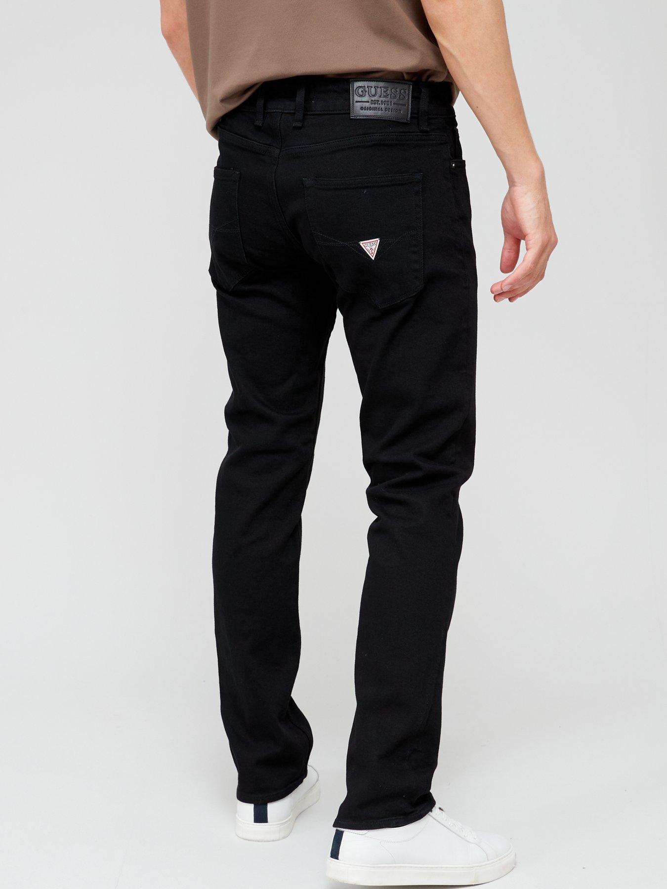 Black guess hot sale jeans mens