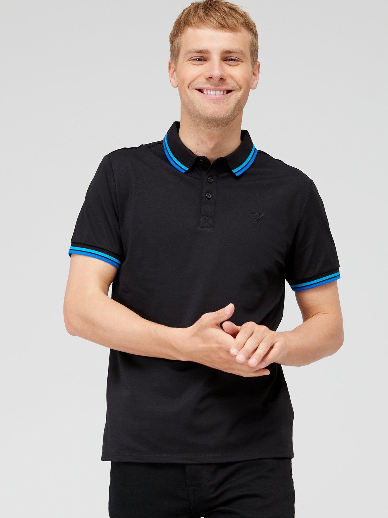 guess-essential-sports-logo-polo-shirt-black