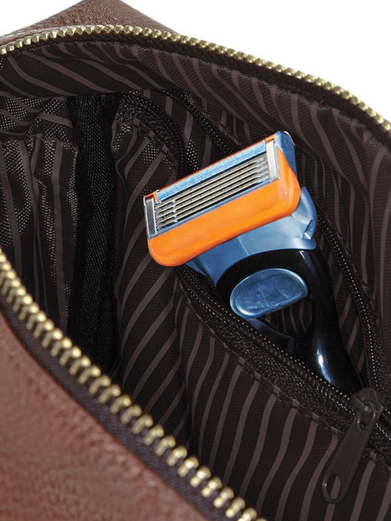 Image 2 of 3 of Love Abode Personalised Mens Faux Leather Washbag