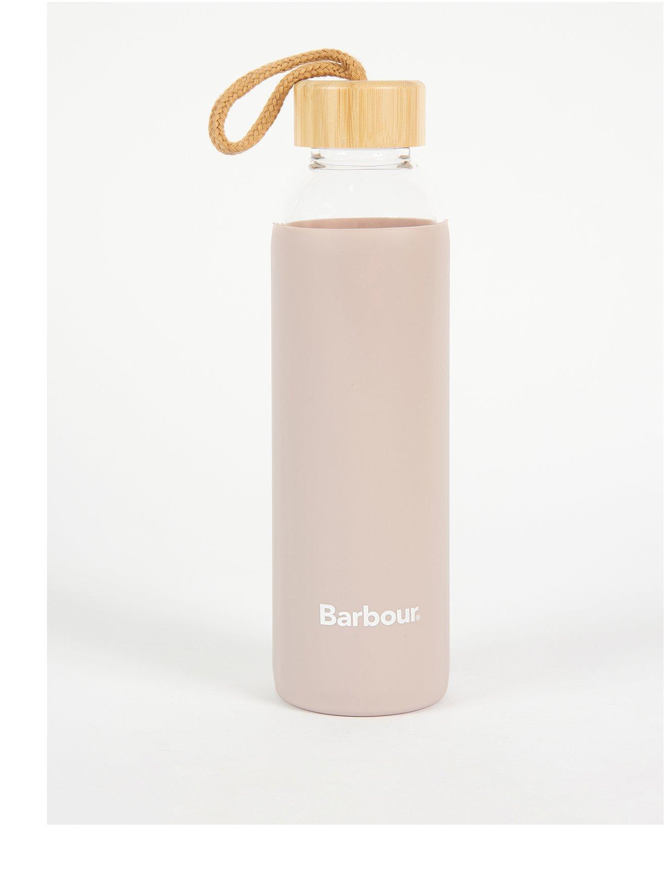 Product photograph of Barbour Glass Water Bottle - Pink from very.co.uk