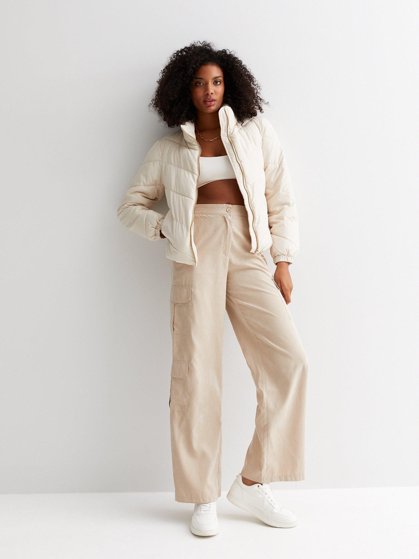 Cargo trousers womens on sale beige