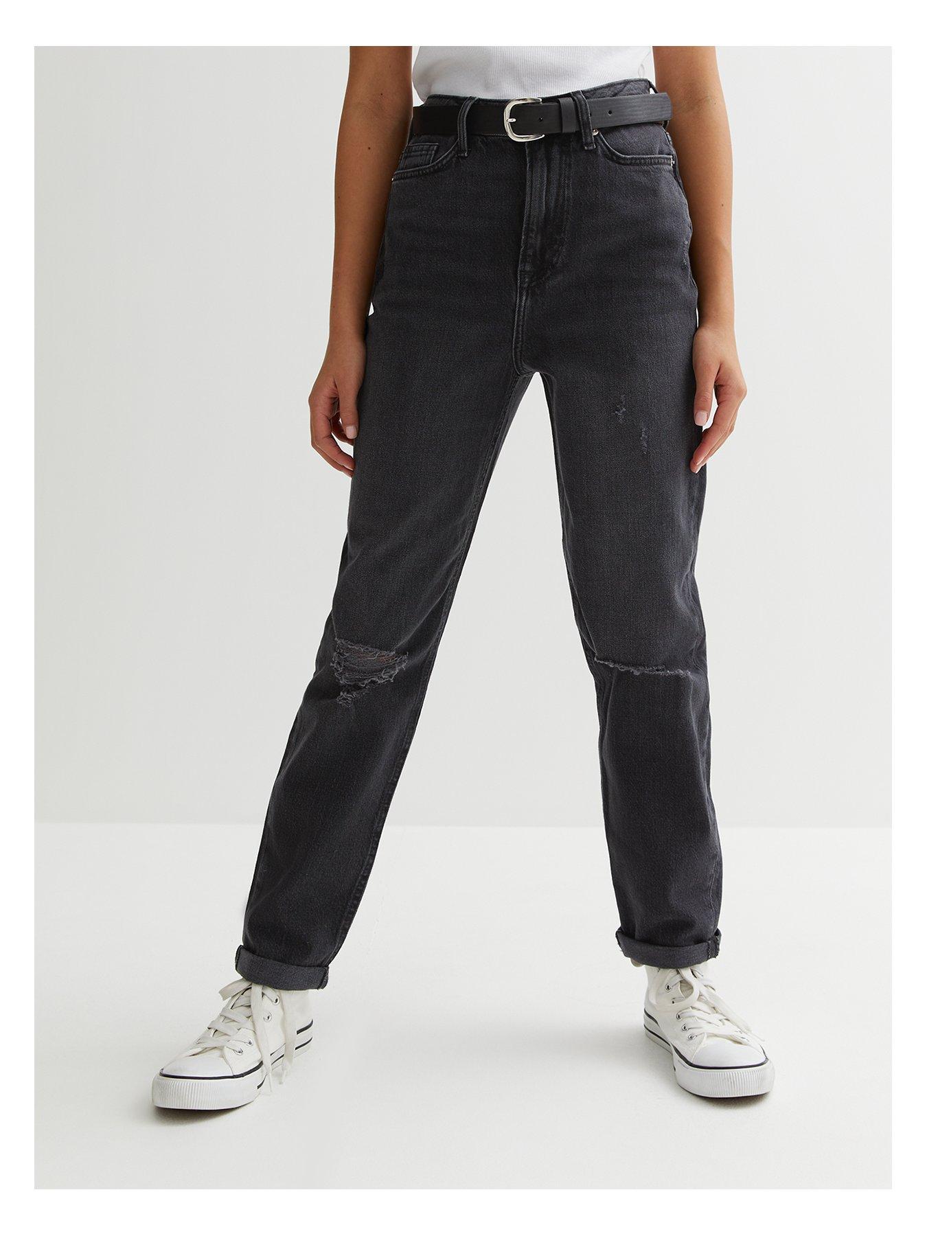 New look mom jeans clearance black