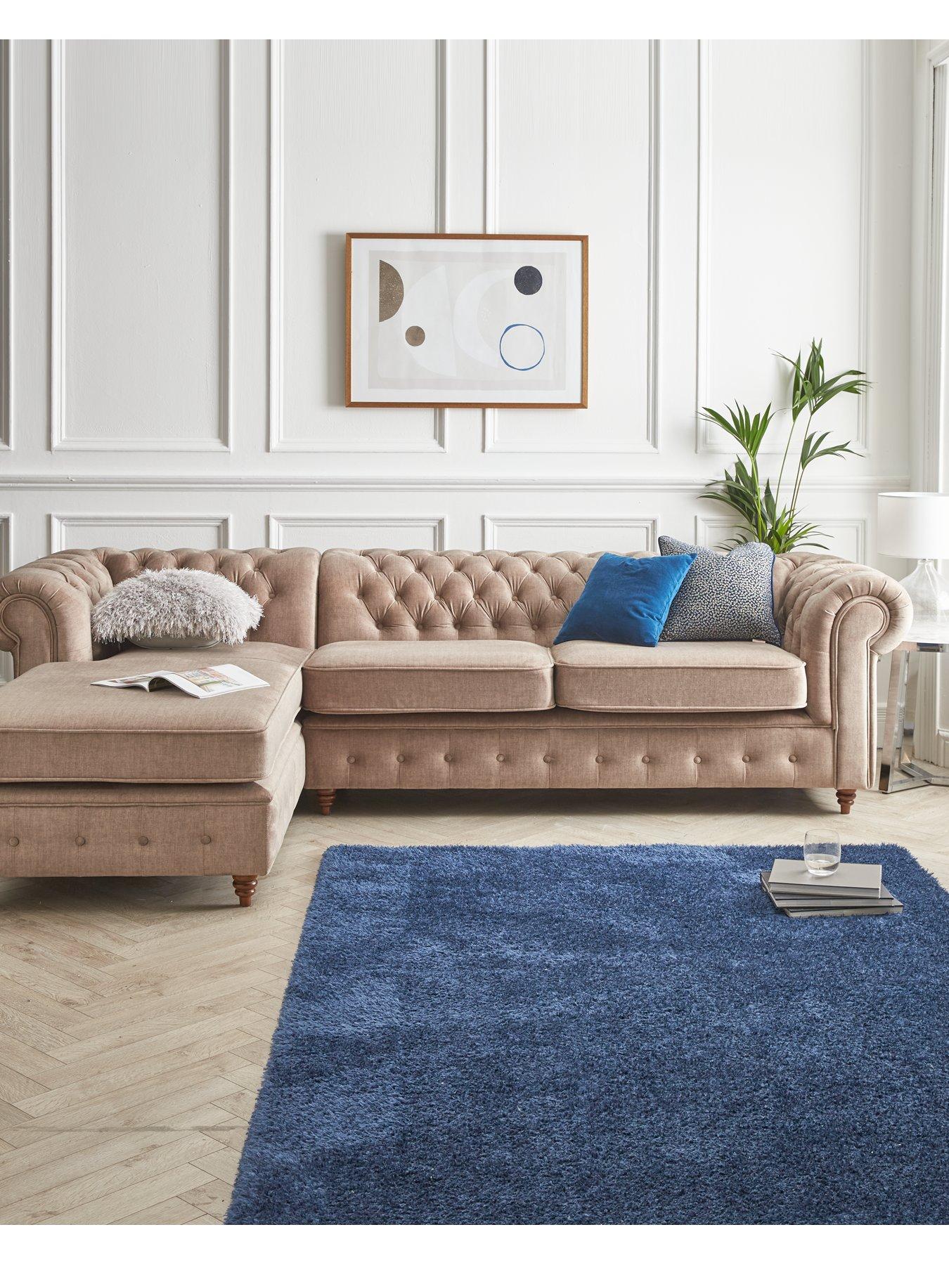 Image 1 of 6 of The Very Collection Laura Chesterfield Fabric Left&nbsp;Hand&nbsp;Corner Chaise&nbsp;- FSC&reg; Certified