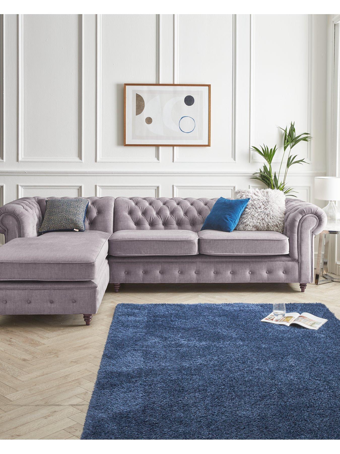 undefined Laura Chesterfield Fabric Left Hand Corner Chaise - FSC® Certified