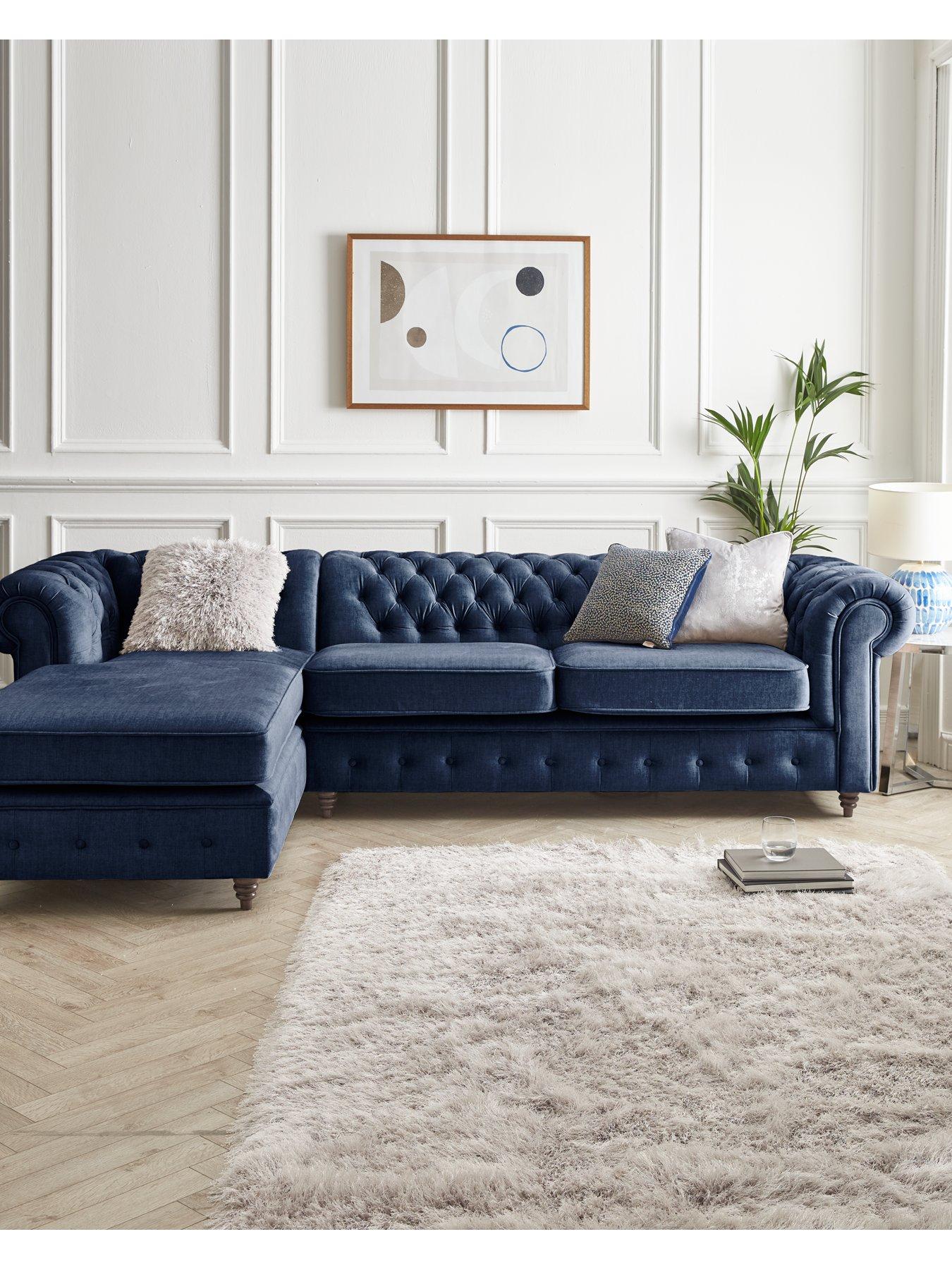 undefined Laura Chesterfield Fabric Left Hand Corner Chaise - FSC® Certified