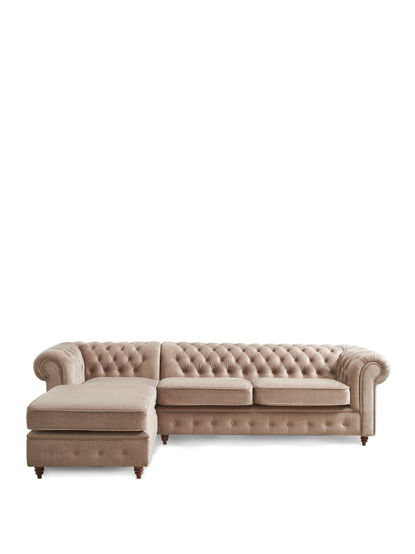Image 2 of 6 of The Very Collection Laura Chesterfield Fabric Left&nbsp;Hand&nbsp;Corner Chaise&nbsp;- FSC&reg; Certified