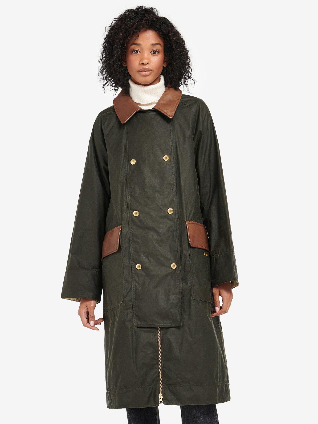 Long wax jacket best sale