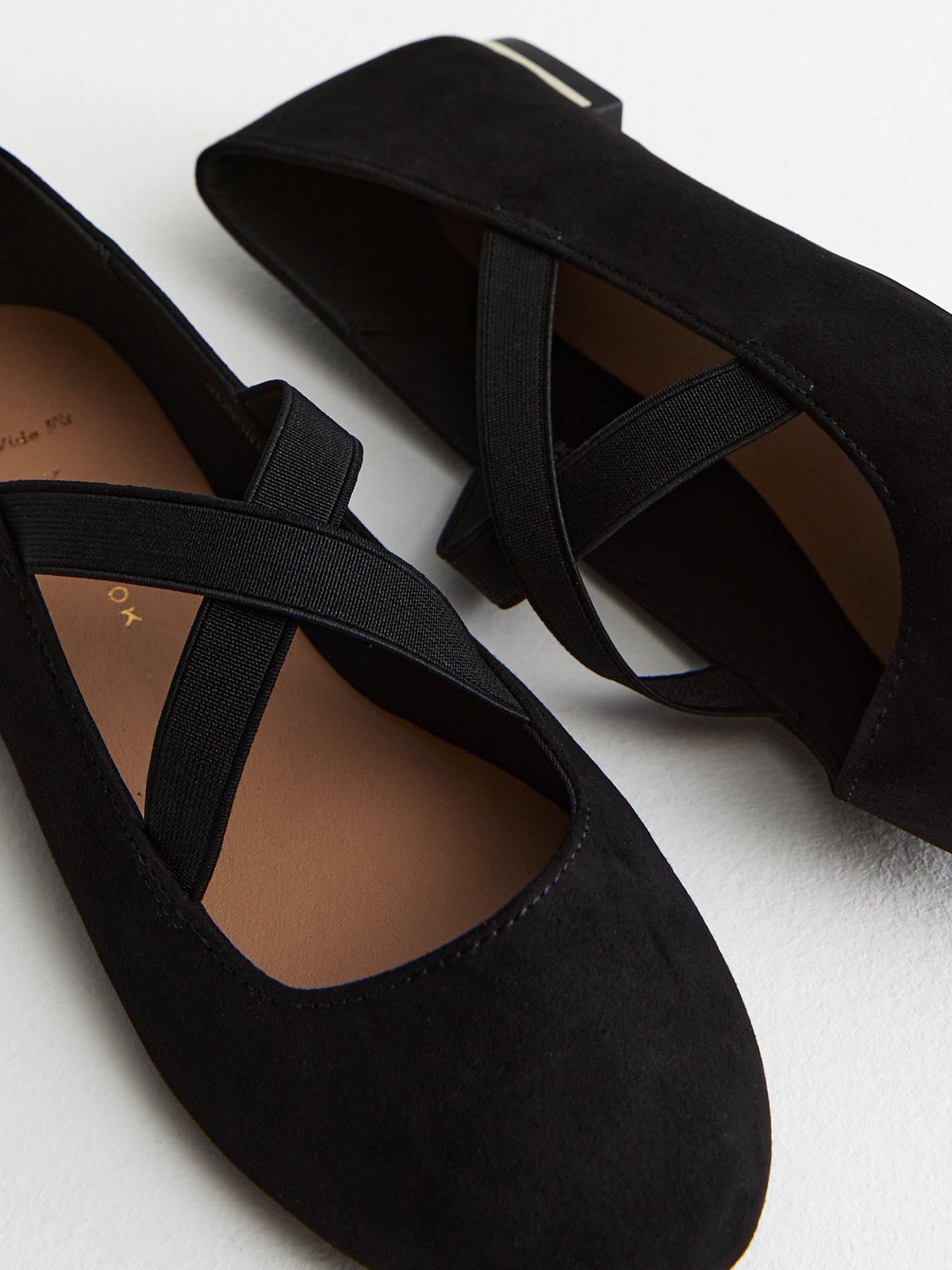 Ballet flats with cross straps sale