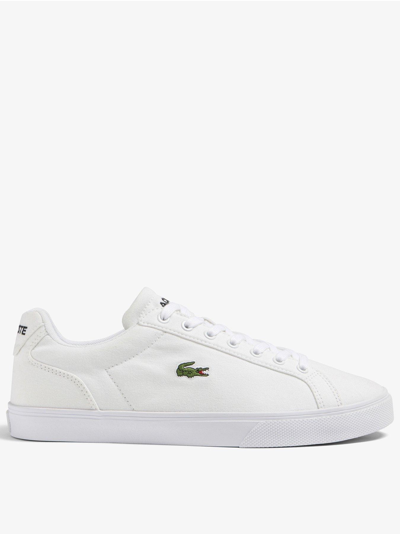 Lacoste black online canvas shoes