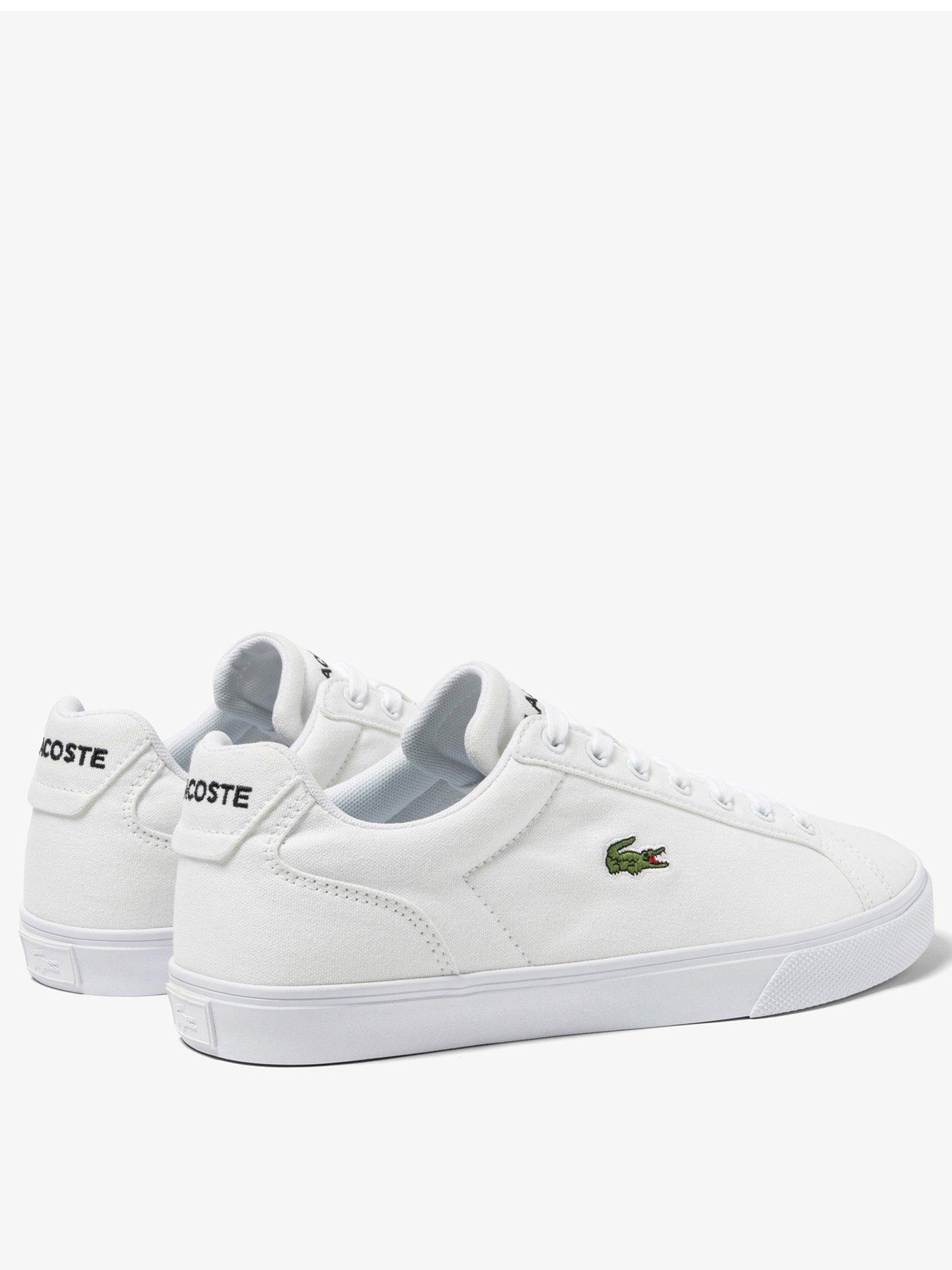 Lacoste Lerond Pro Bl 123 Canvas Trainer - White | very.co.uk