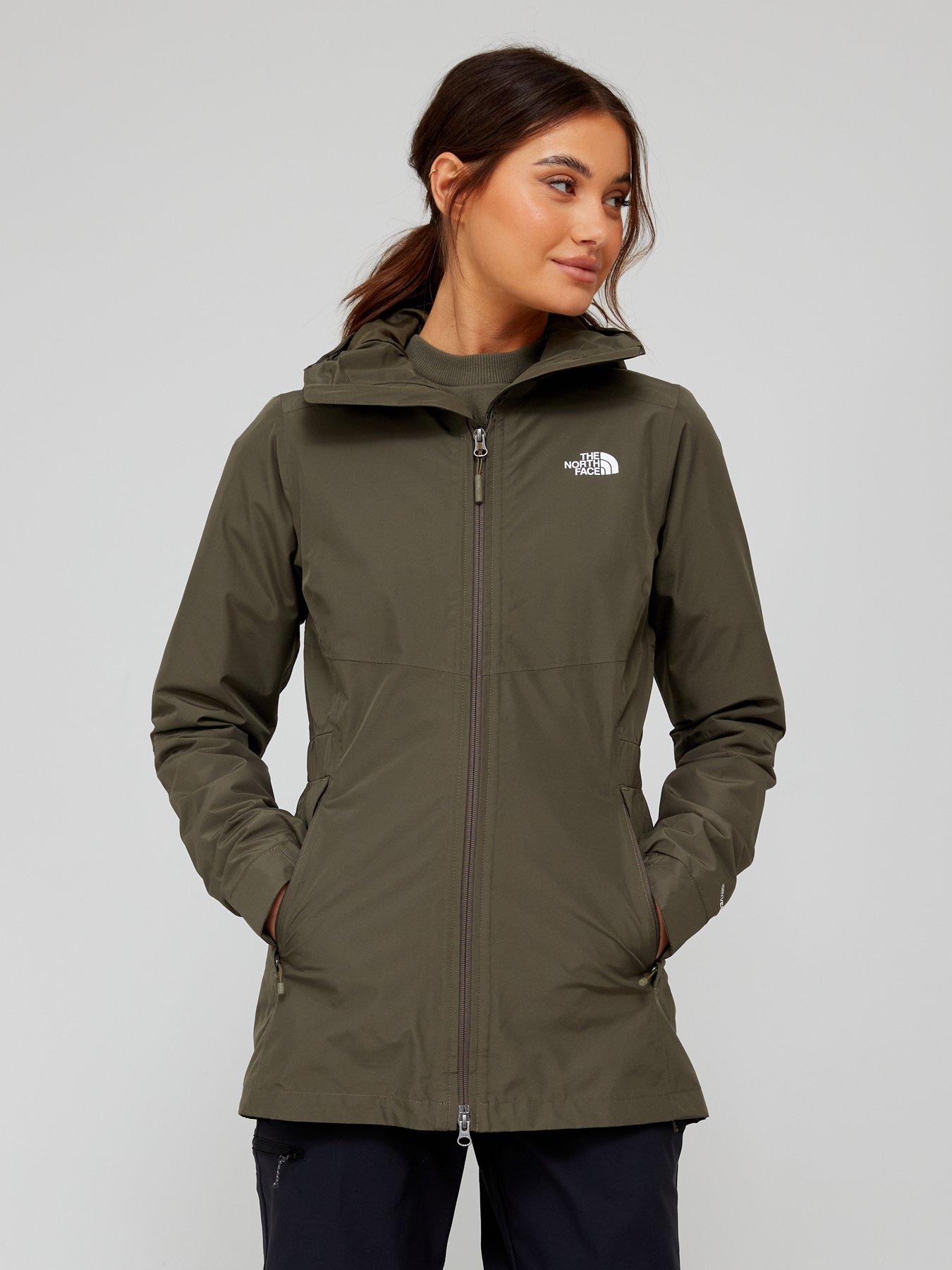 THE NORTH FACE Women's Hikesteller Parka Shell Jacket - Green | Very.co.uk