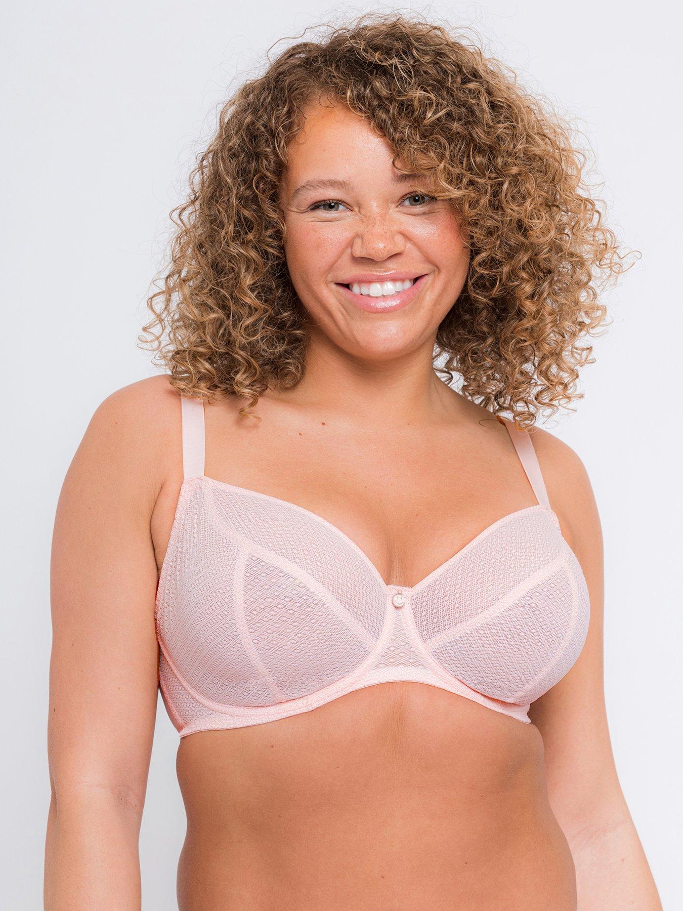 AVENUE BODY | Women's Plus Size Knitted Lace Soft Cup Bra - rose - 38G