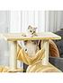  image of pawhut-cat-tree-tower-kitten-activity-center-scratching-post-whammock-condo-bed-basket