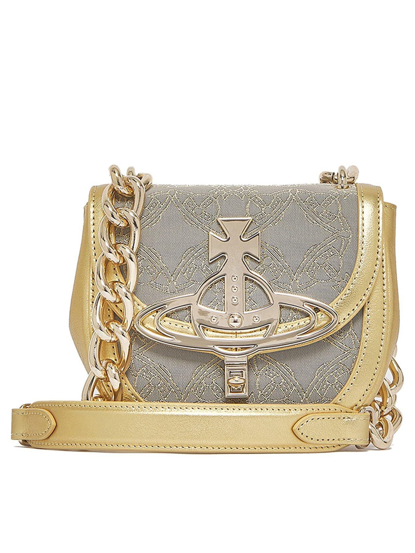 Vivienne Westwood Sofia Saddle Bag Gold/ Grey very.co.uk