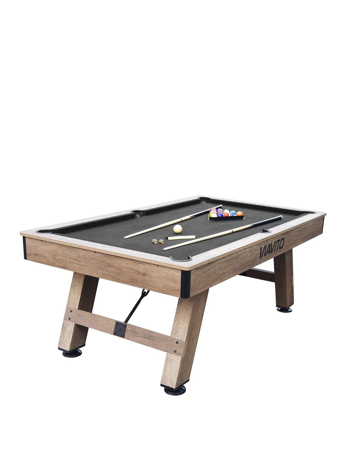 Image 1 of 6 of Viavito PT500 7ft Pool Table - Leg Levellers For Adjustment With Accessories Pack