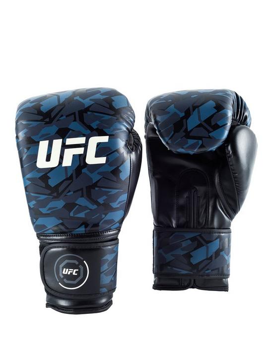 front image of ufc-octagon-camo-boxing-gloves-black-810121416oz