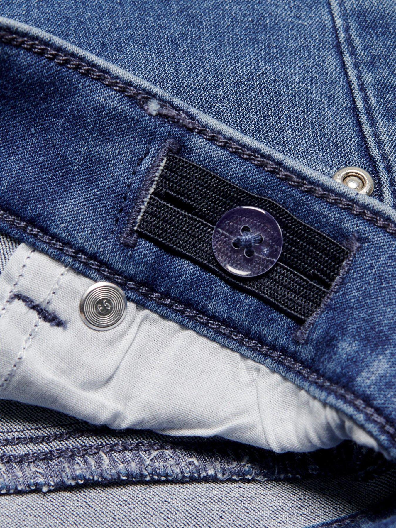 Image 4 of 4 of Only Kids Girls Royal Life Flared 504 Jeans - Medium Blue Denim