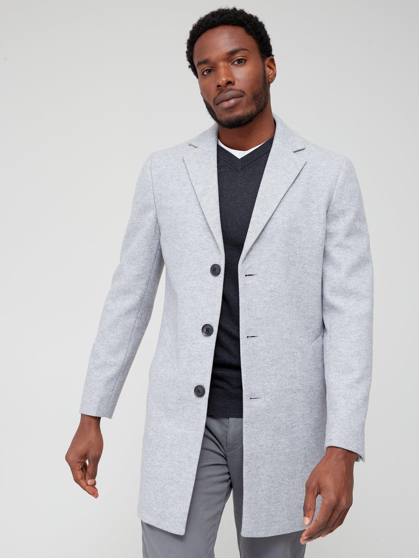 Mens faux wool coat best sale