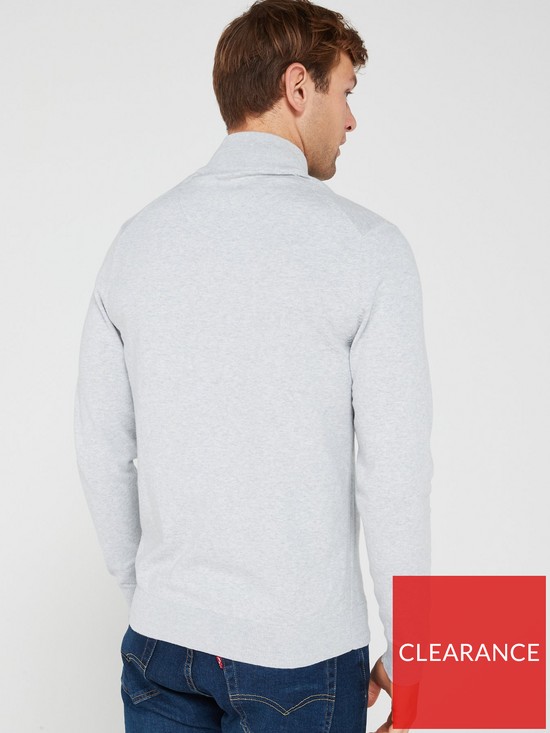 stillFront image of very-man-mock-shirt-14-zipnbsp--grey