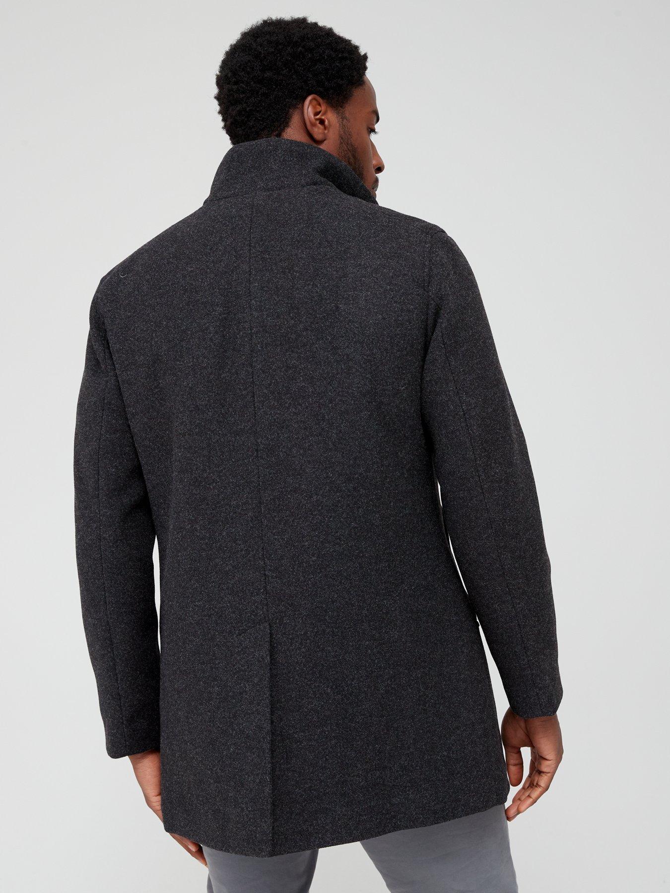 Mens funnel neck coat on sale uk