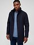  image of very-man-faux-wool-funnel-neck-coat-navy