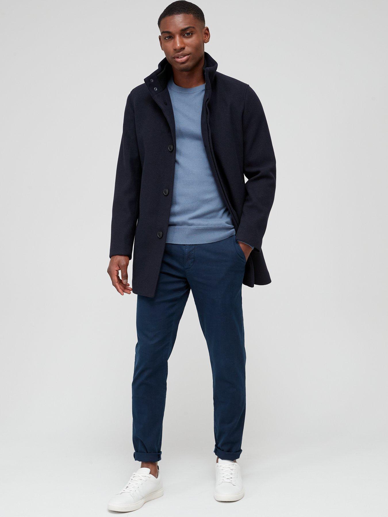 Funnel neck 2024 navy coat