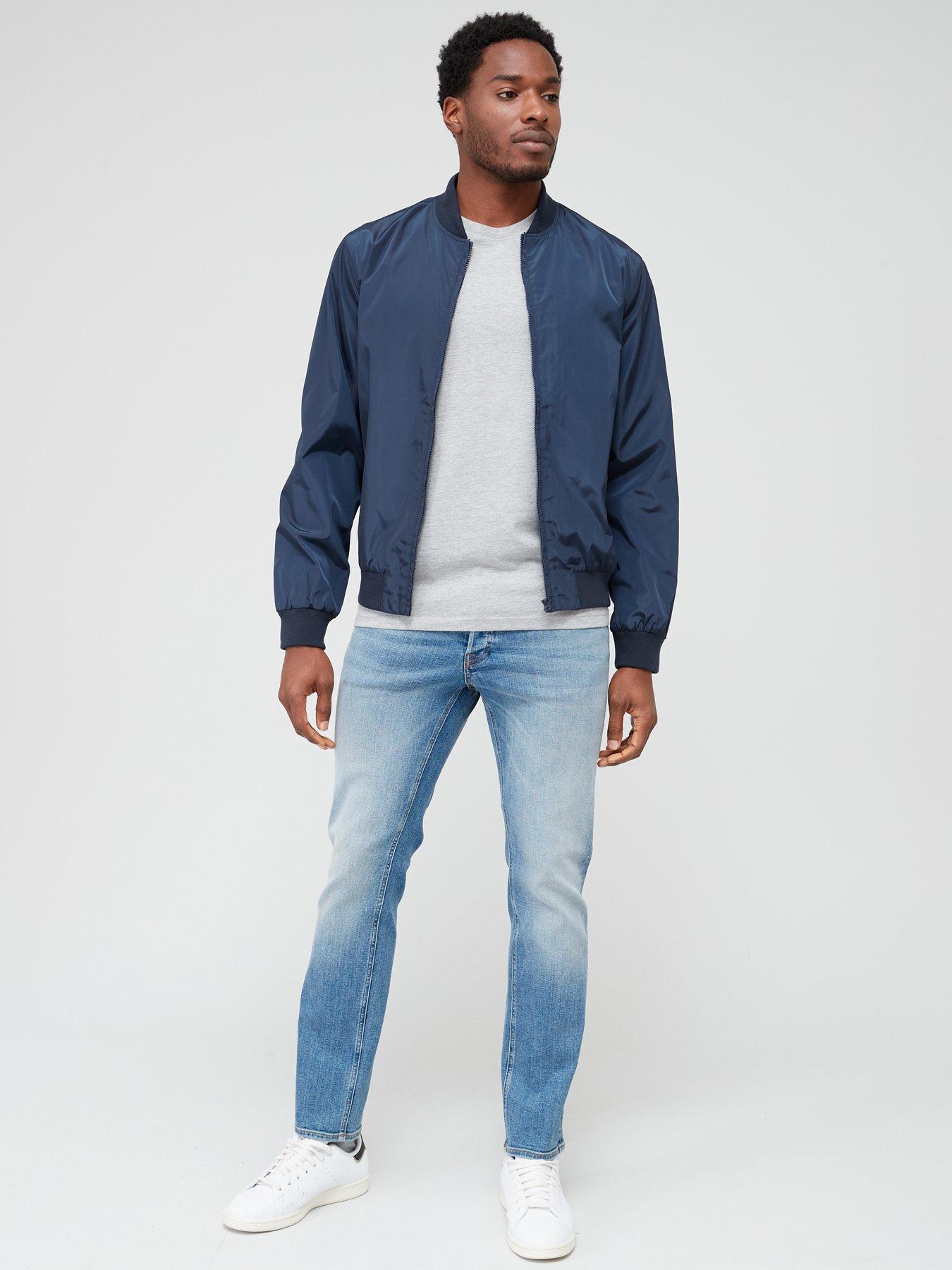 Mens blue clearance bomber