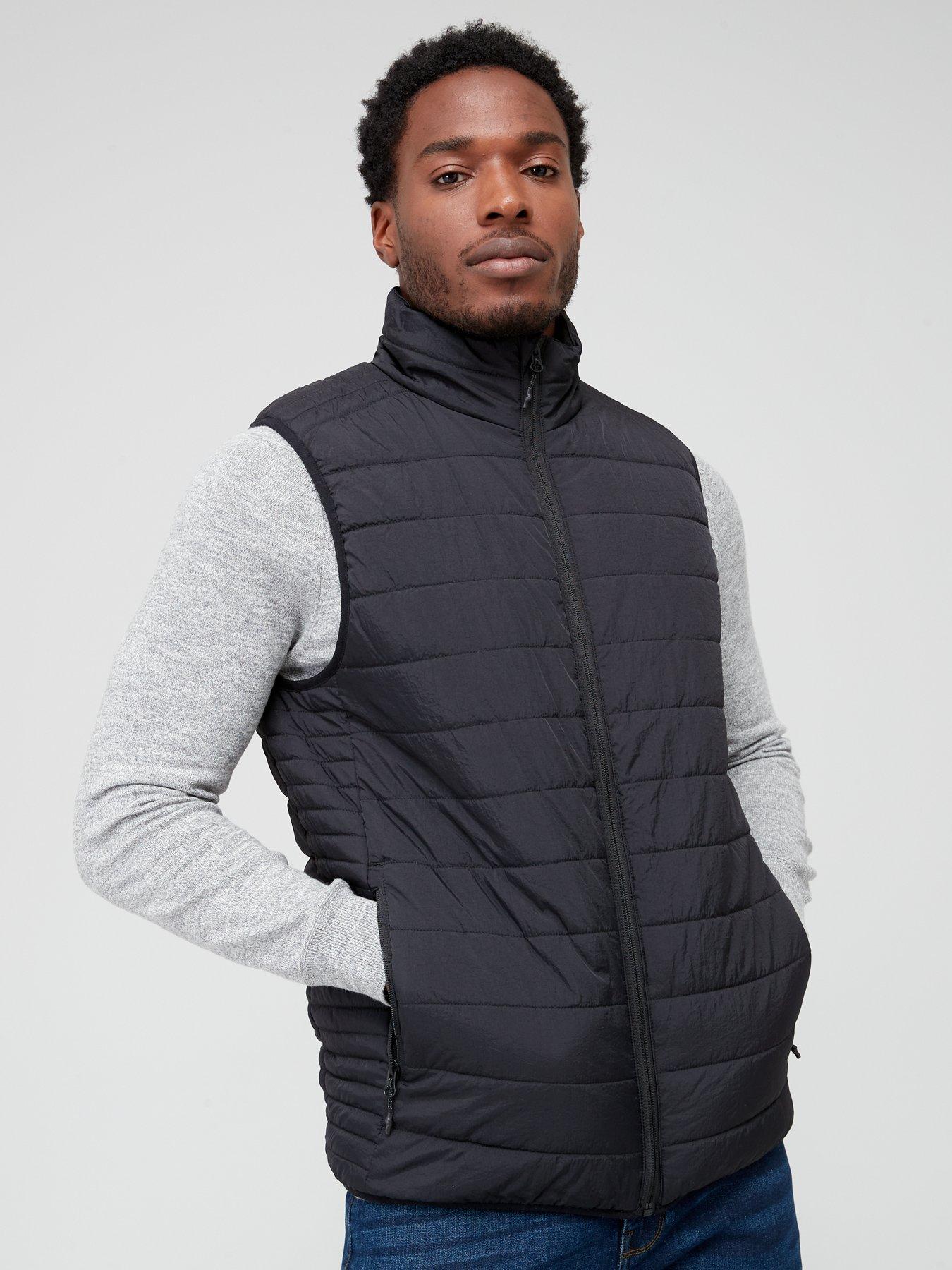 Image 1 of 4 of Everyday Crinkle Nylon Lightweight Padded Gilet - Black