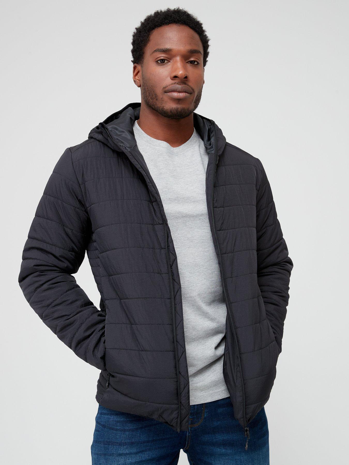 Everyday Crinkle Nylon Lightweight Padded Jacket - Black | Very.co.uk