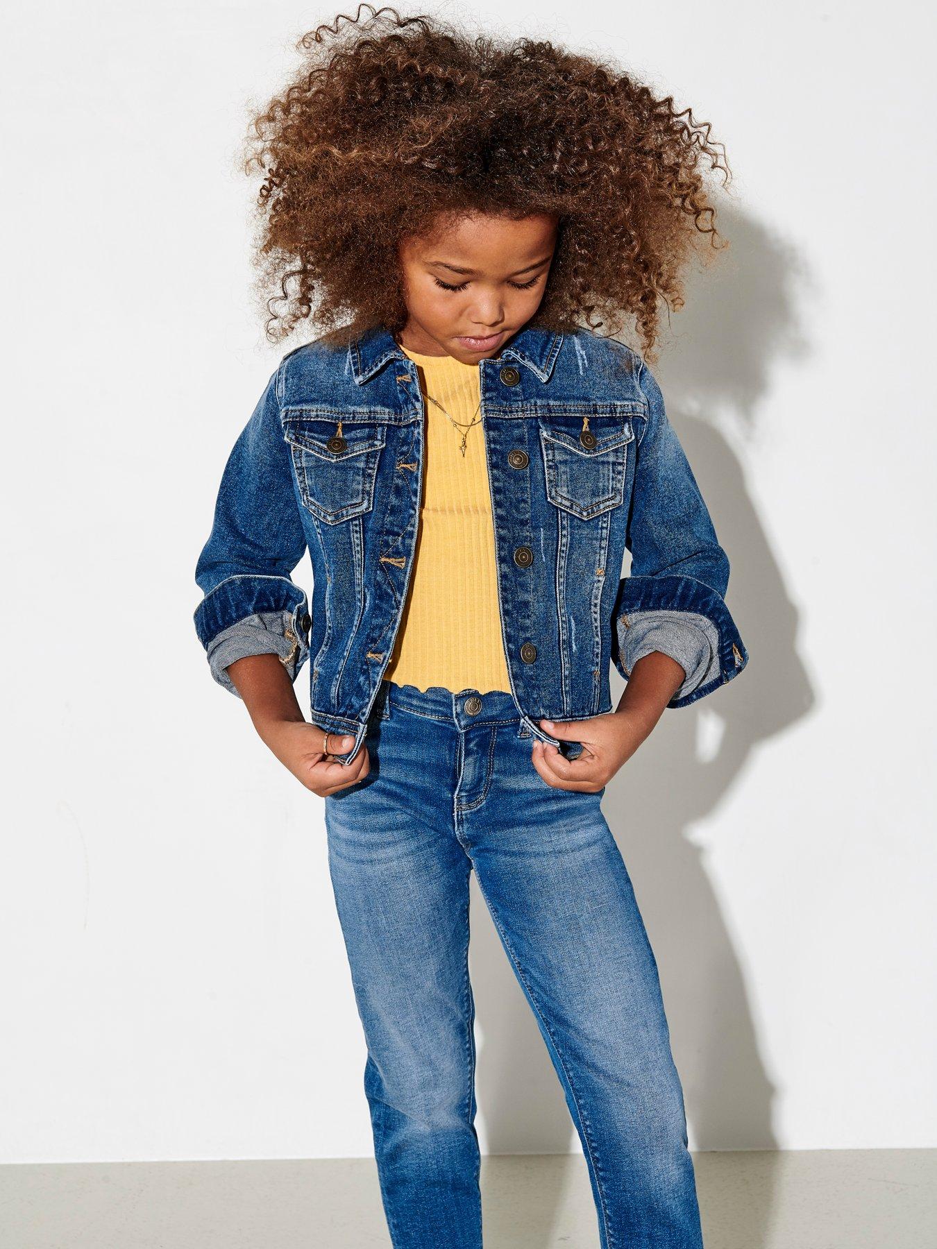 Girls denim jacket discount uk