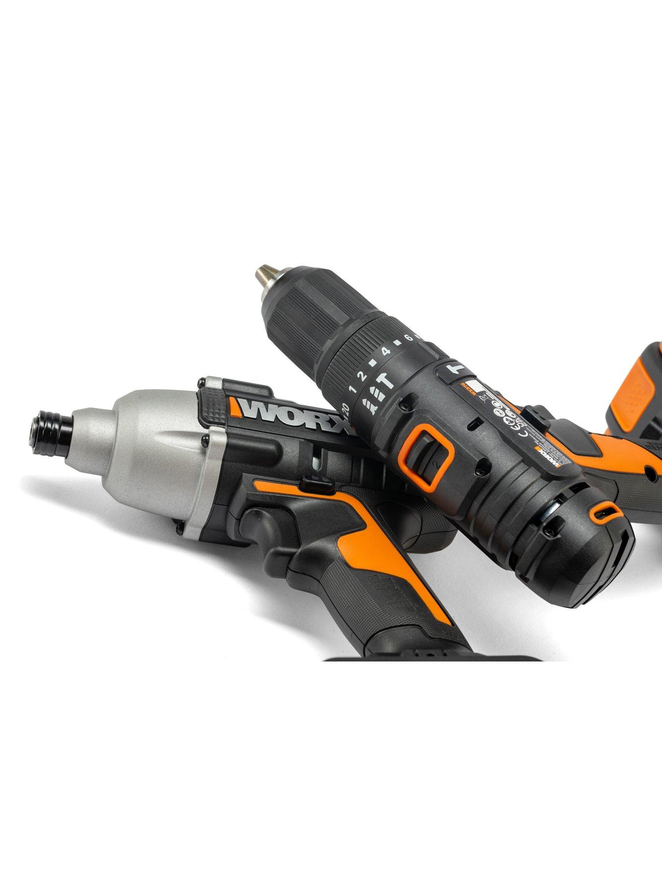 Image 6 of 7 of Worx 20V Drill Twin Pack Hammer Drill &amp; Impact Driver with x2.0Ah Battery and Charger