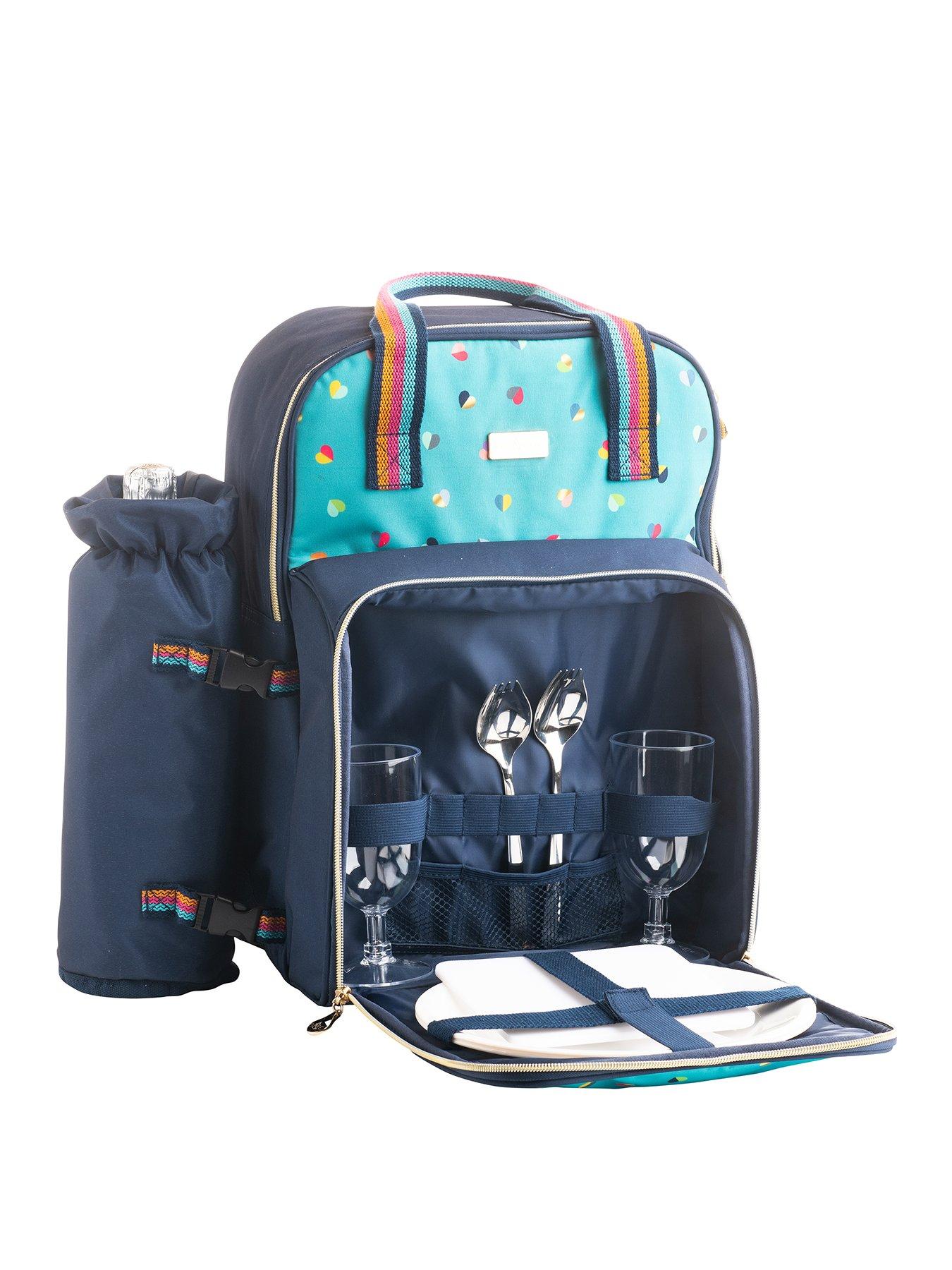 Insulated Picnic Backpack for 2 Persons with Full Set of