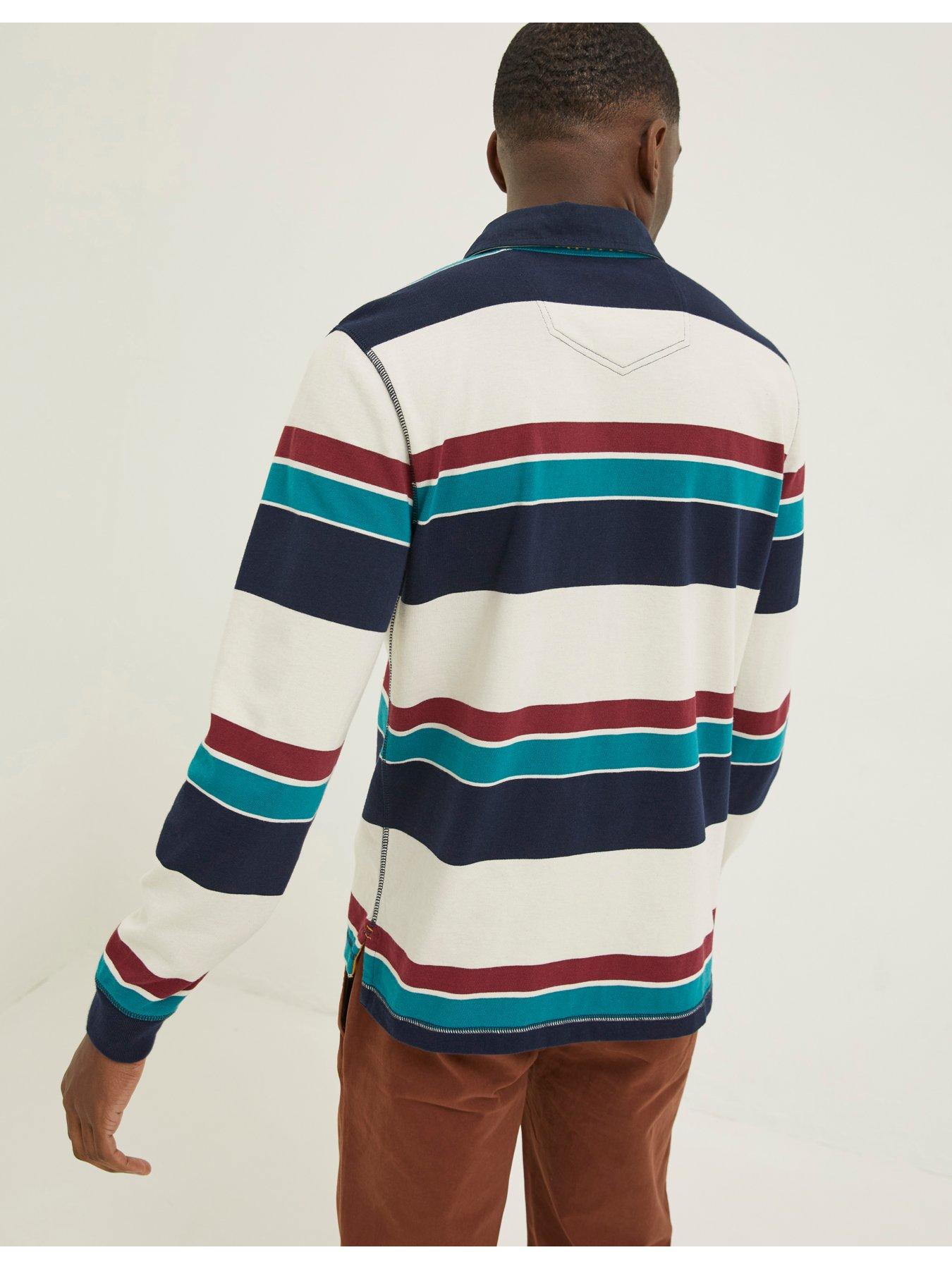 FatFace Fat Face Rugby Stripe Top Natural very.co.uk