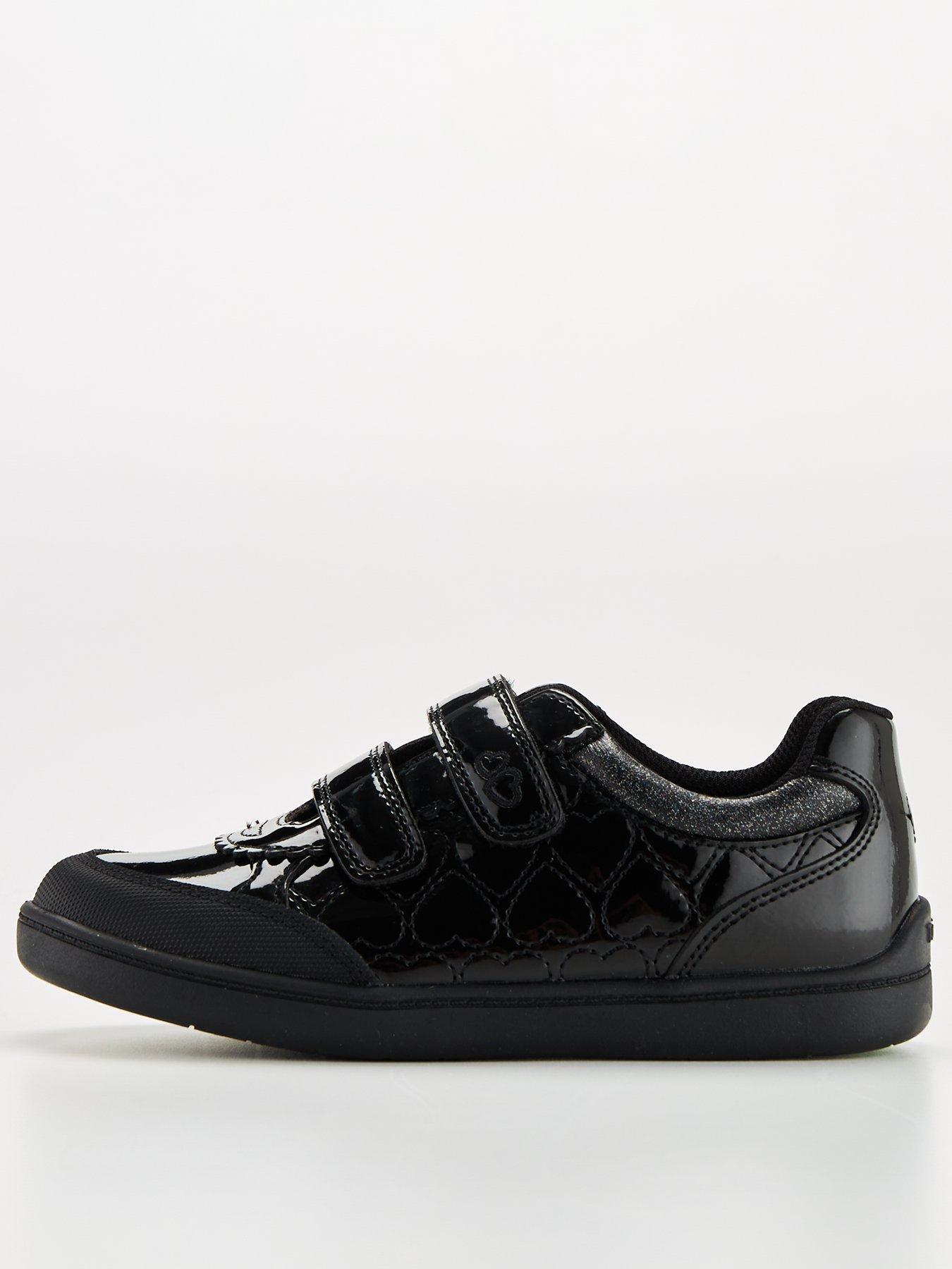 Black cheap strap trainers