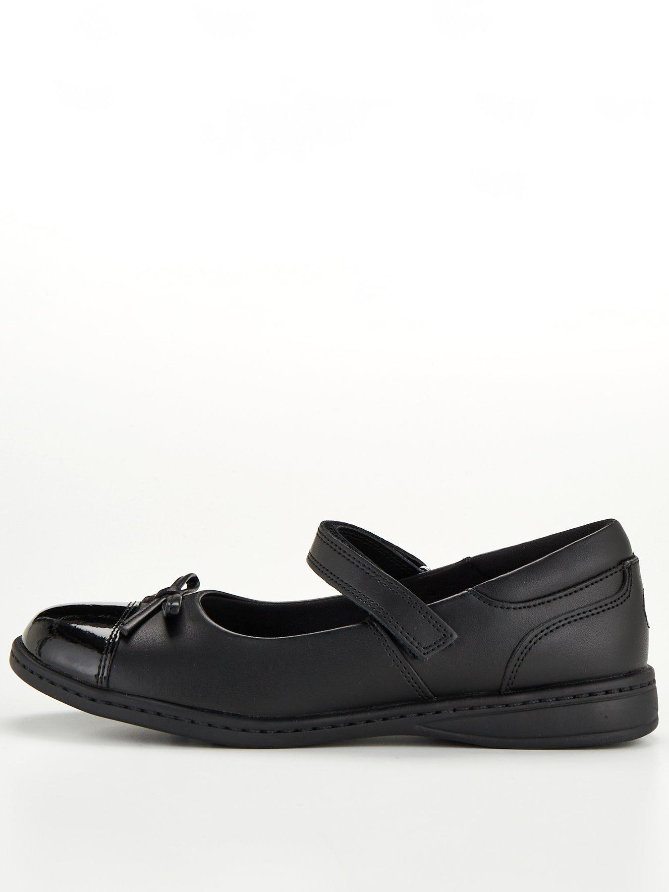 Black Standard Fit (F) School Leather Loafer Shoes