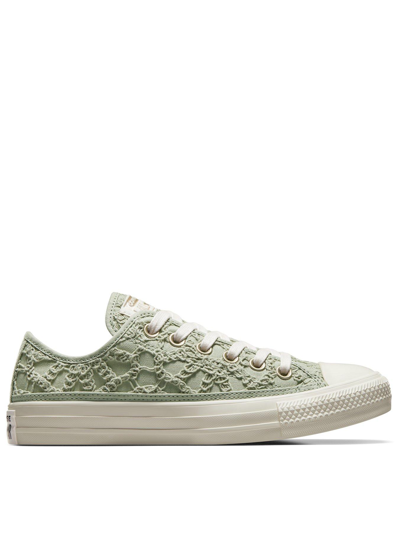 Green on sale low converse