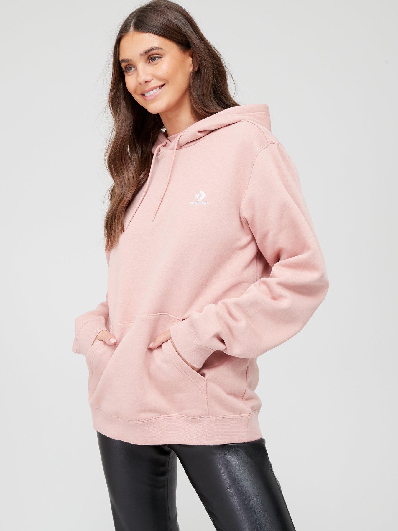 Converse Embroidered Star Chevron Hoodie - Pink | Very.co.uk