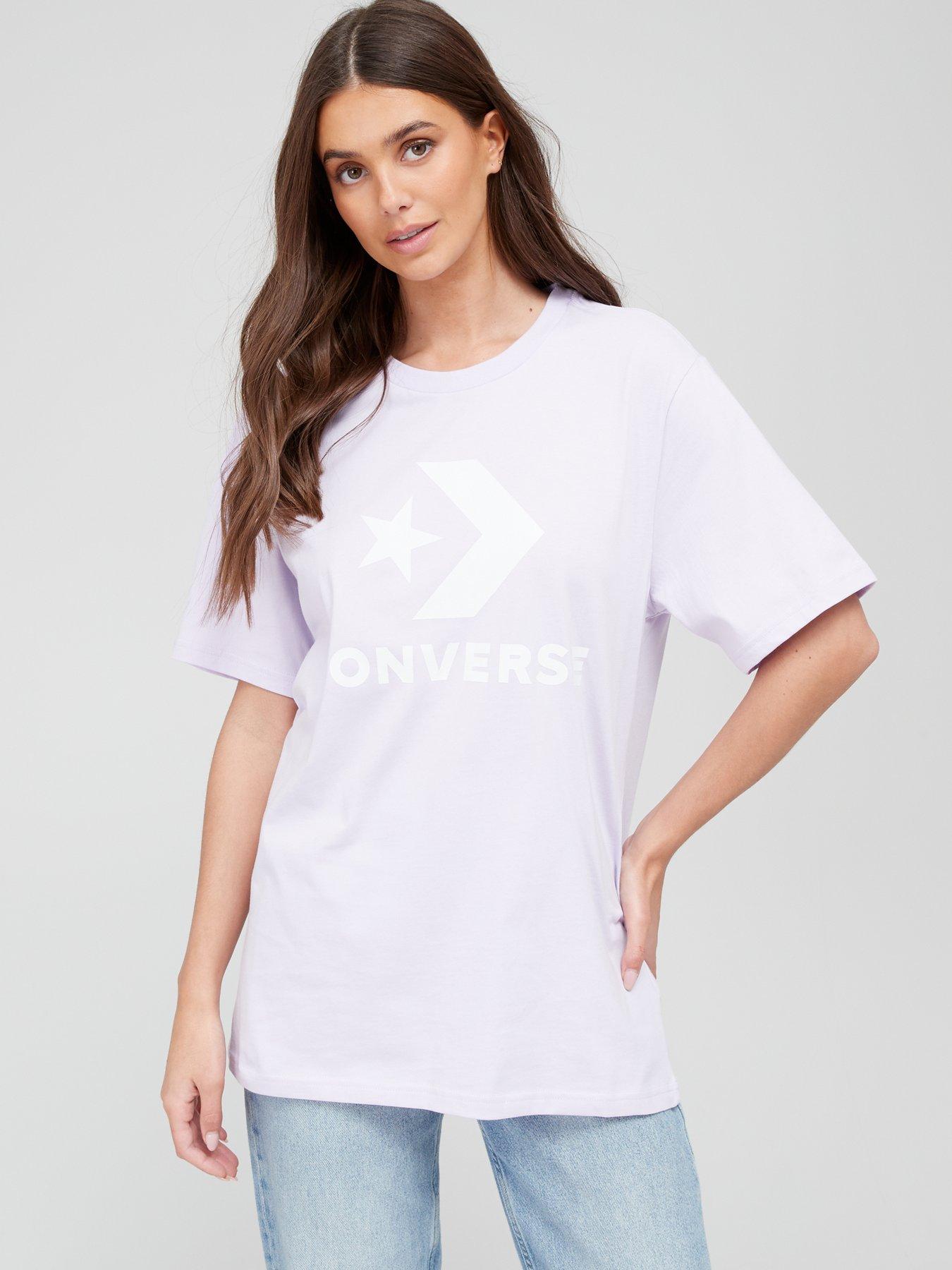 Star Chevron Logo T Shirt Light Purple