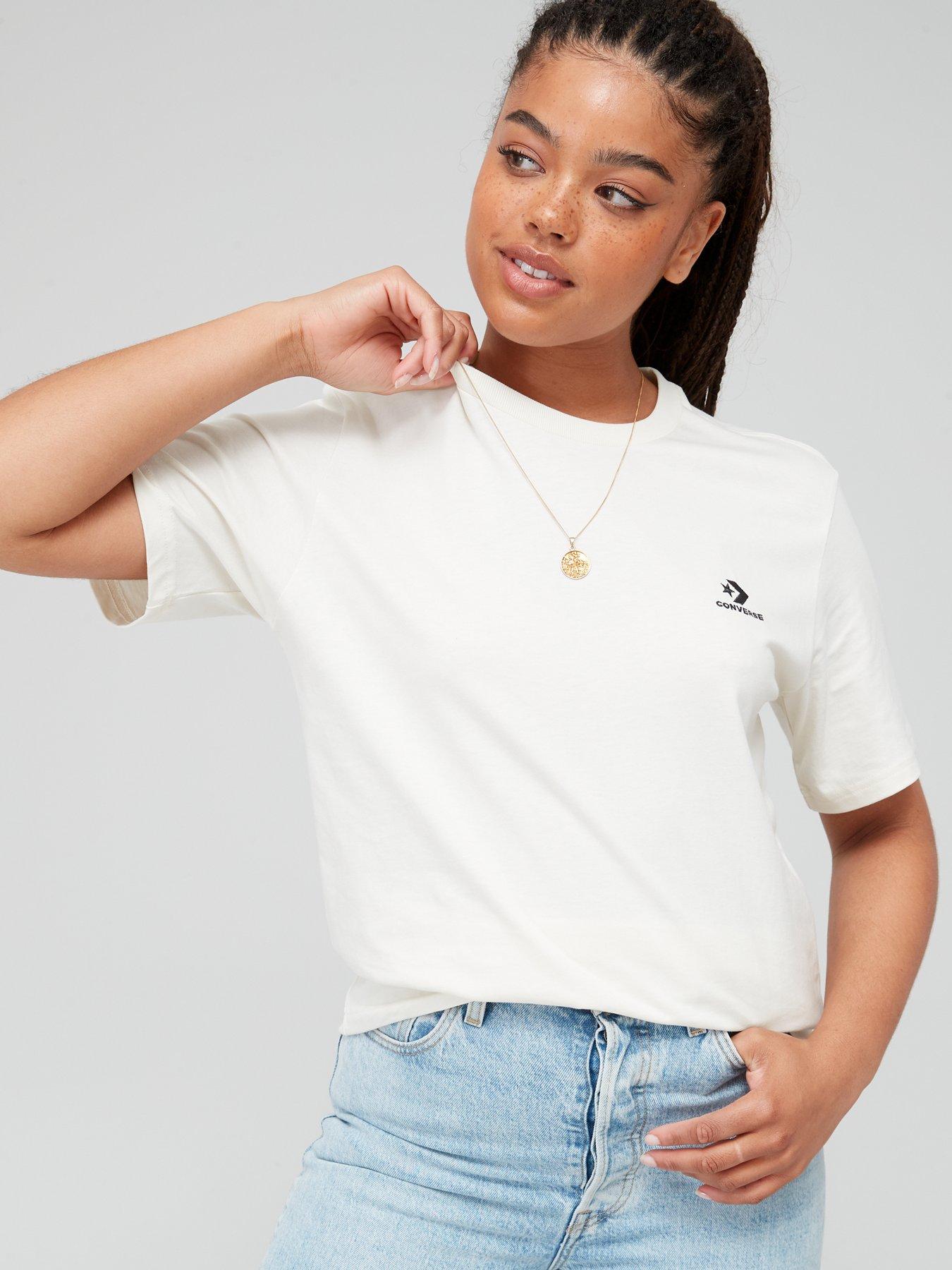 White converse t shirt womens new arrivals