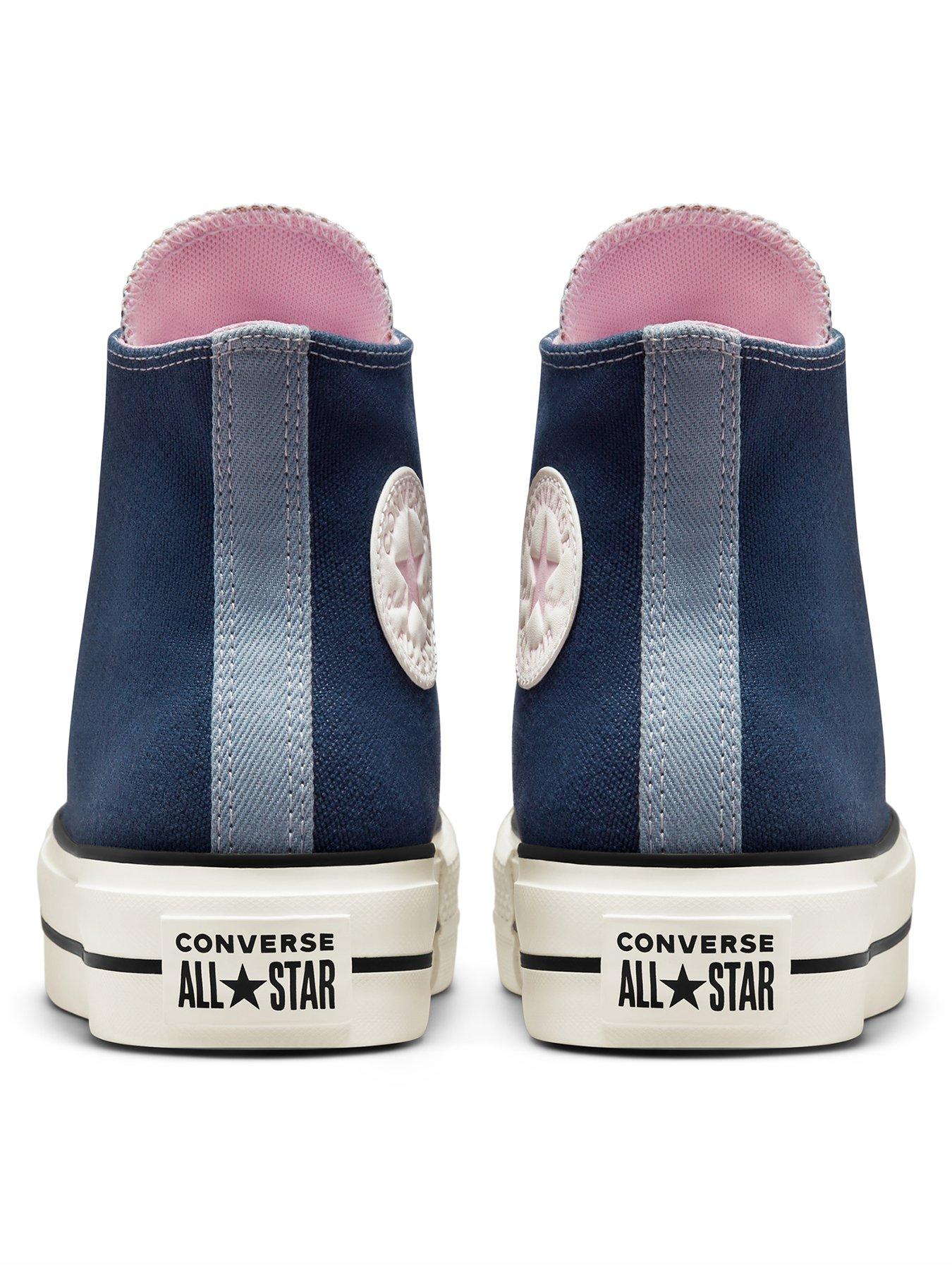 Chuck Taylor All Star Lift Platform Denim Fashion Hi-Tops - Blue