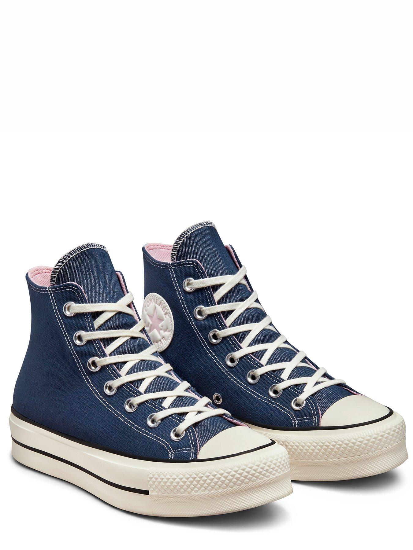 Chuck Taylor All Star Lift Platform Denim Fashion Hi-Tops - Blue