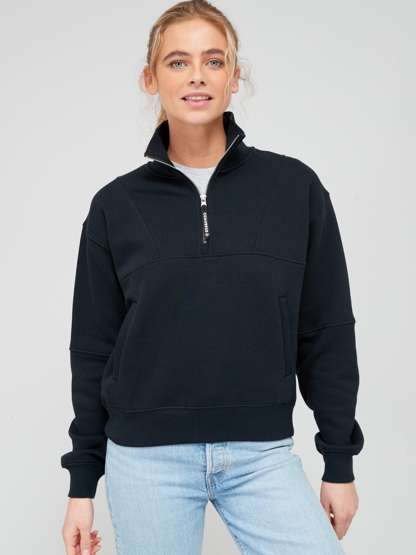 Converse Fashion Half-Zip Felpa Donna F247 M, 53% OFF