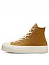  image of converse-womens-chuck-taylor-all-star-lift-hi-top-trainers-tan