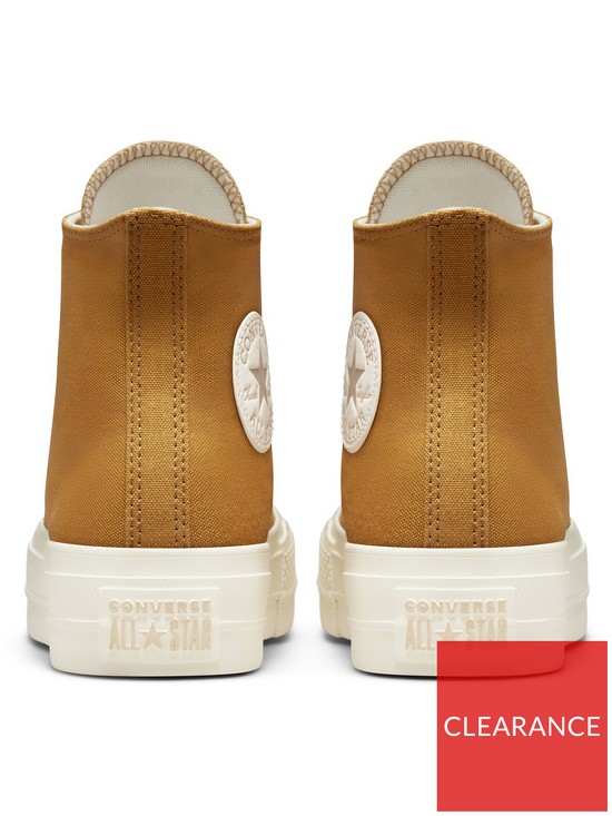 stillFront image of converse-womens-chuck-taylor-all-star-lift-hi-top-trainers-tan