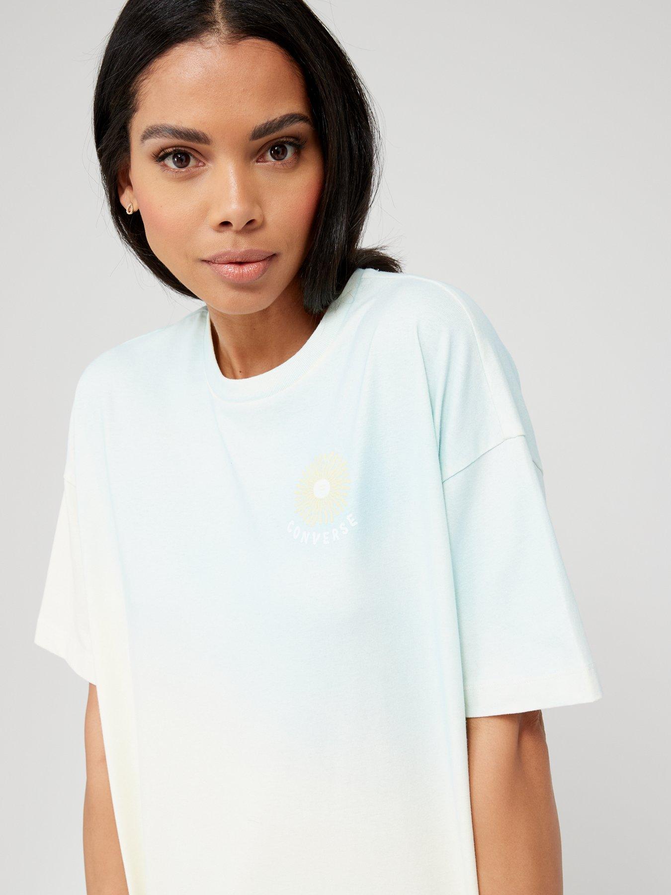 Image 3 of 3 of Converse Spray Dip Oversized T-Shirt - Cream