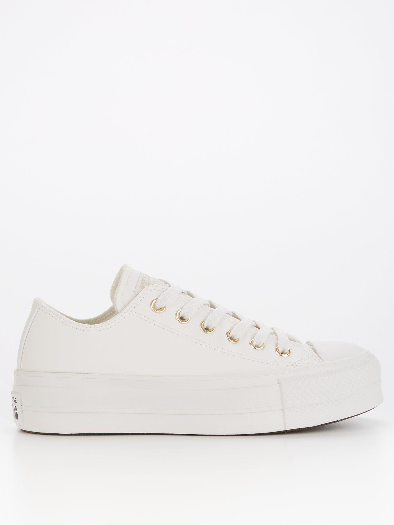 Converse Womens Lift Ox Trainers - Off White, White, Size 6, Women