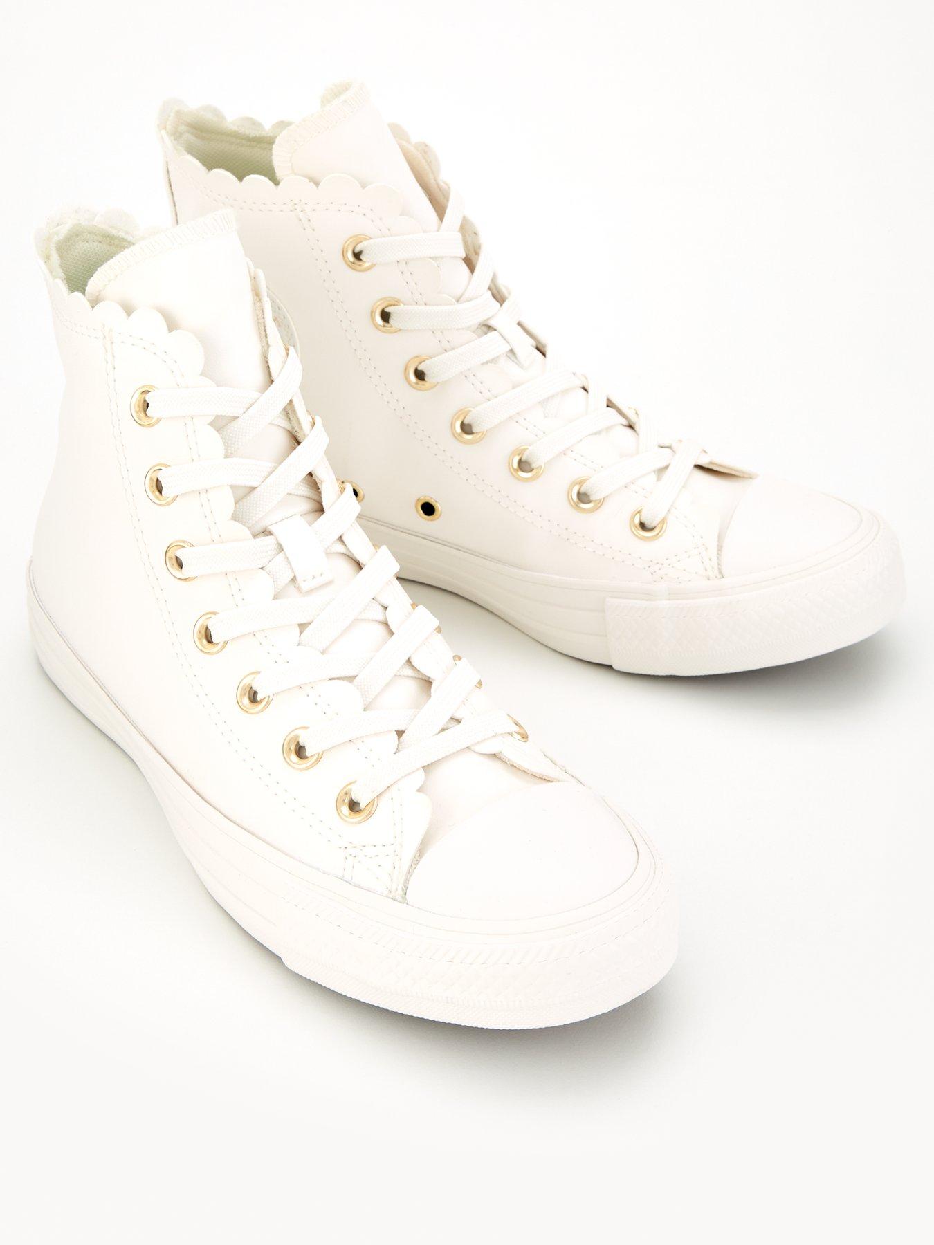 Womens Hi Top Trainers White